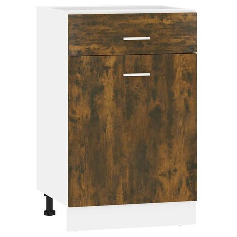Onderkast met lade Lyon 50x46x81,5 cm bewerkt hout gerookt eiken 2