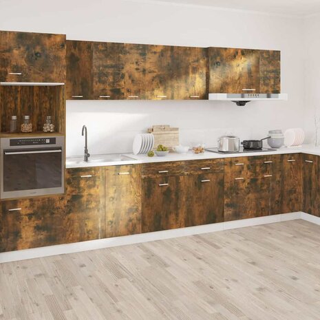 Onderkast met lade Lyon 50x46x81,5 cm bewerkt hout gerookt eiken 3