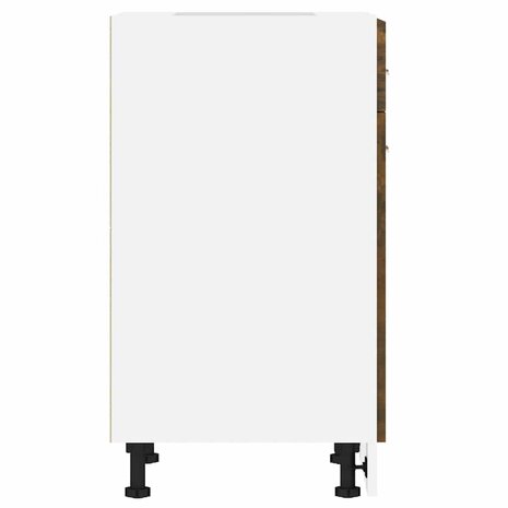 Onderkast met lade Lyon 50x46x81,5 cm bewerkt hout gerookt eiken 6