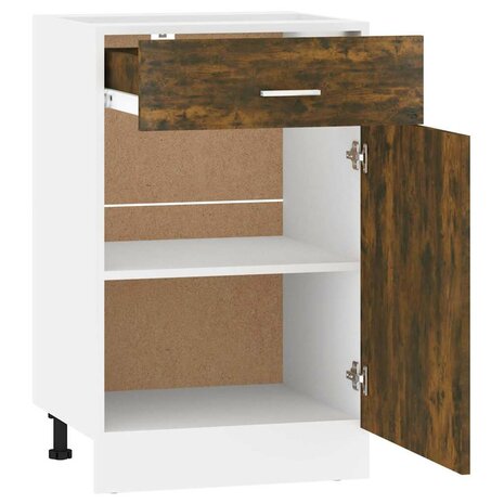 Onderkast met lade Lyon 50x46x81,5 cm bewerkt hout gerookt eiken 7