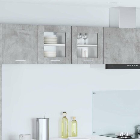 Hangkast Beton Grijs 40 x 31 x 40 cm Bewerkt hout 1