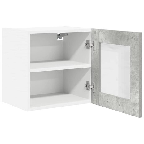 Hangkast Beton Grijs 40 x 31 x 40 cm Bewerkt hout 5