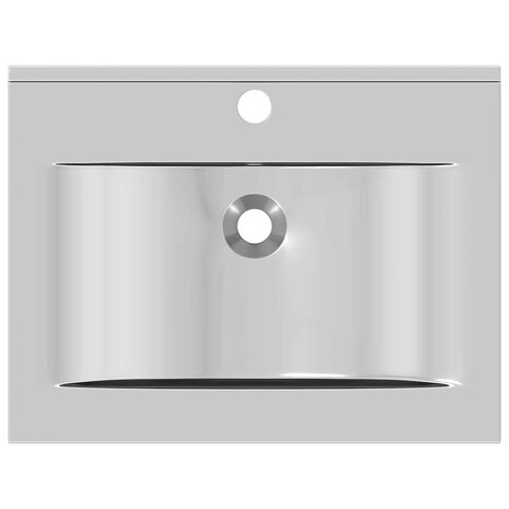 Wastafel met overloop 60x46x16 cm keramiek zilverkleurig 7