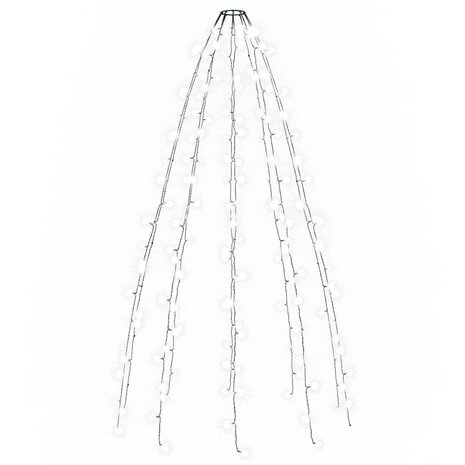 Kerstboomverlichting met 180 LED's koudwit net 180 cm 2