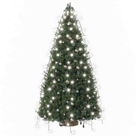 Kerstboomverlichting met 180 LED's koudwit net 180 cm 4