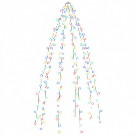 Kerstboomverlichting met 250 LED's meerkleurig net 250 cm 2