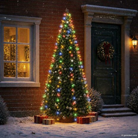 Kerstboomverlichting met 250 LED's meerkleurig net 250 cm 3