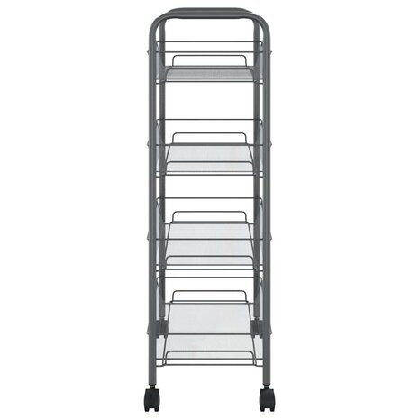 Keukentrolley 4-laags 46x26x85 cm ijzer grijs 4