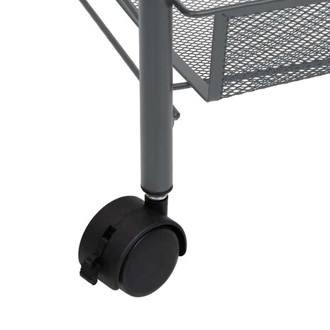 Keukentrolley 4-laags 46x26x85 cm ijzer grijs 6