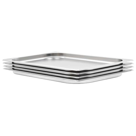 Gastronormbakken 4 st GN 1/1 20 mm roestvrij staal 1