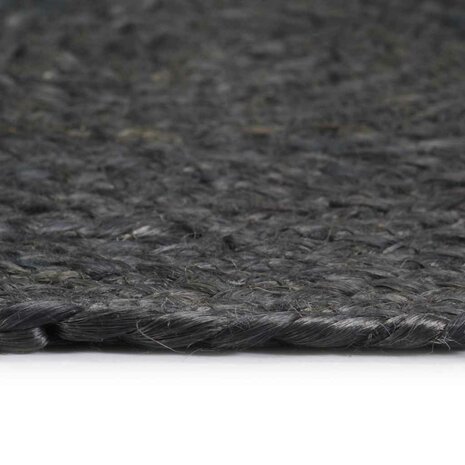 Placemats 4 st rond 38 cm jute donkergrijs 4