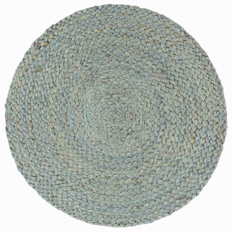 Placemats 4 st rond 38 cm jute olijfgroen 2