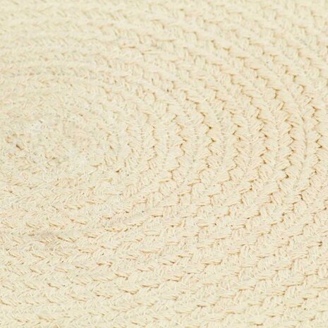 Placemats 6 st rond 38 cm katoen natuurlijk 3
