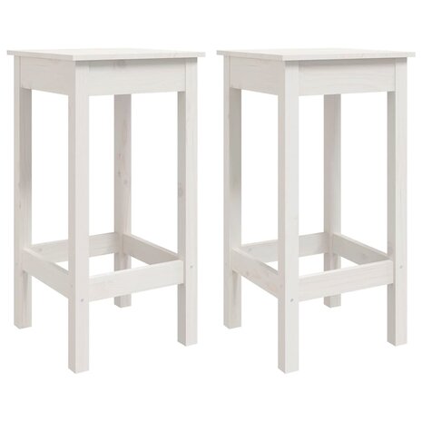 3-delige Barset massief grenenhout wit 5