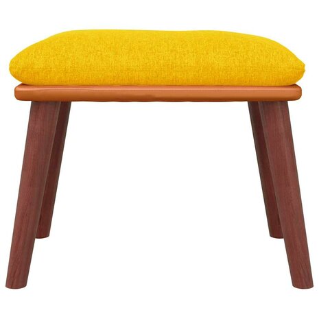 Voetenbank 45x29,5x35 cm stof en kunstleer mosterdgeel 3