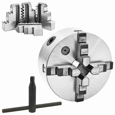 Klauwplaat met 4 bekken zelfcentrerend 160 mm staal K12 160 2
