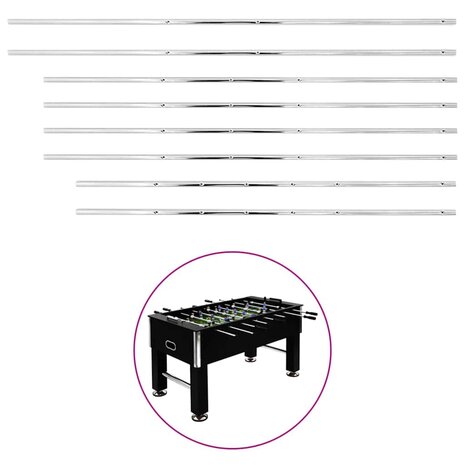 Staven voor voetbaltafel 8 st 15,9 mm 1