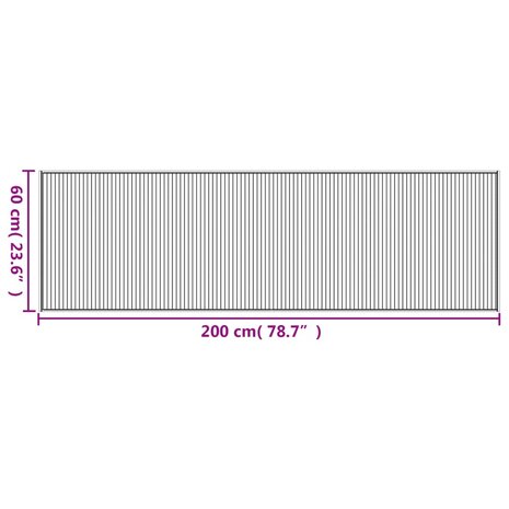 Vloerkleed rechthoekig 60x200 cm bamboe lichtnaturel 8