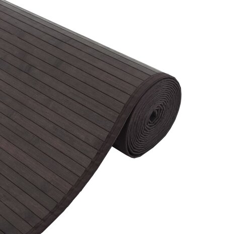 Vloerkleed rechthoekig 60x300 cm bamboe donkerbruin 4