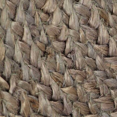 Vloerkleed handgemaakt rond 90 cm jute grijs 5