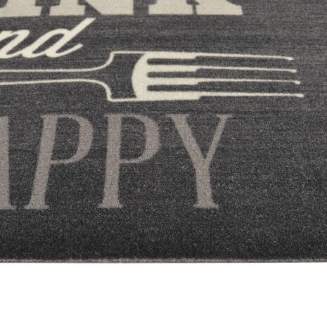 Keukenmat wasbaar keukenprint 45x150 cm fluweel zwart 4