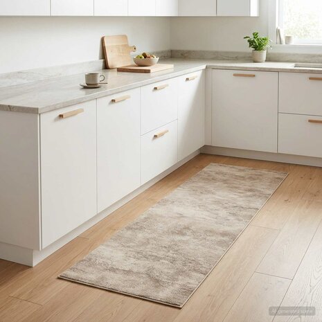 Keukenmat Beige beton 150 x 45 cm 100% Polyamide 1