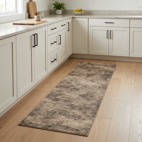 Keukenmat Bruin beton 150 x 45 cm 100% Polyamide 1