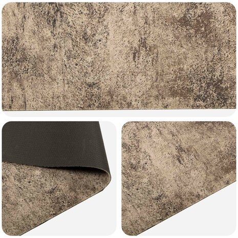 Keukenmat Bruin beton 150 x 45 cm 100% Polyamide 3