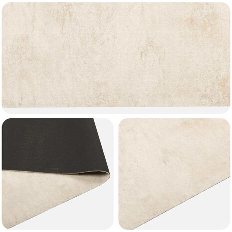 Keukenmat cr&egrave;mekleurig beton 150 x 45 cm 100% Polyamide 3