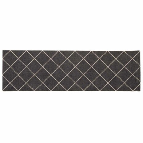 Keukenmat Antraciet geruit 150 x 45 cm 100% Polyamide 2