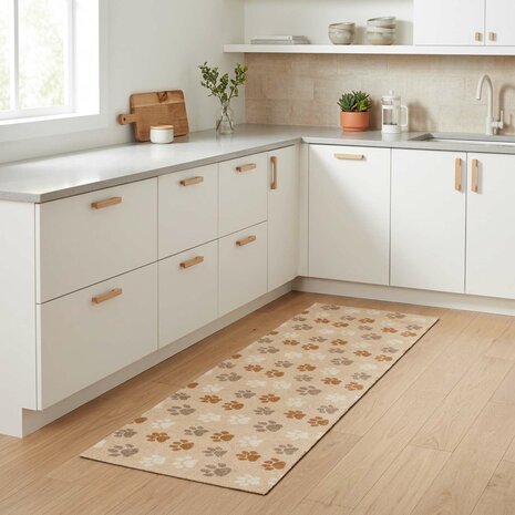 Keukenmat Beige poten 150 x 45 cm 100% Polyamide 1