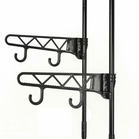 Kledingrek 55x28,5x175 cm staal en ongeweven stof zwart 3