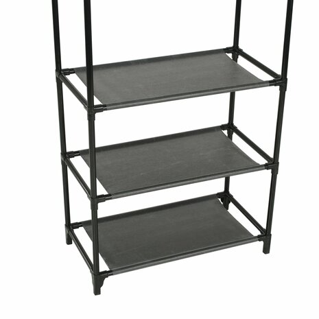 Kledingrek 55x28,5x175 cm staal en ongeweven stof zwart 5