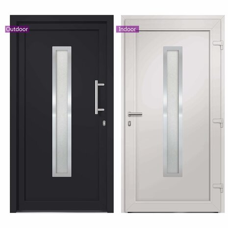 Voordeur 98x208 cm antraciet 6