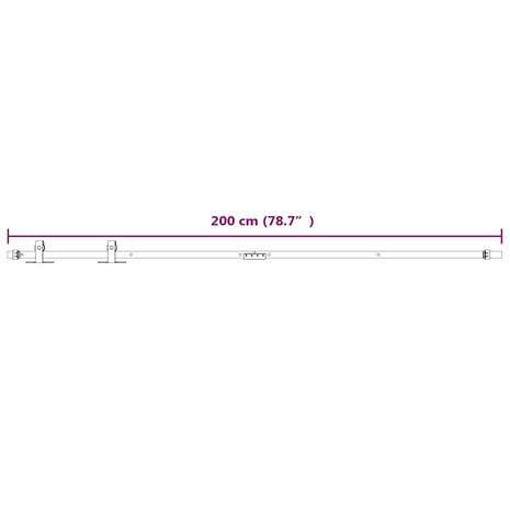 Ophangset voor minischuifdeur 200 cm koolstofstaal wit 6