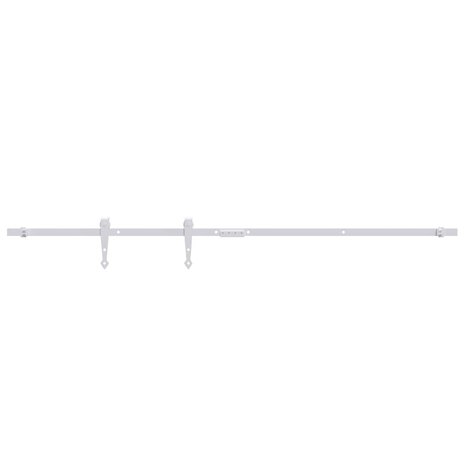 Ophangset voor minischuifdeur 152 cm koolstofstaal wit 2