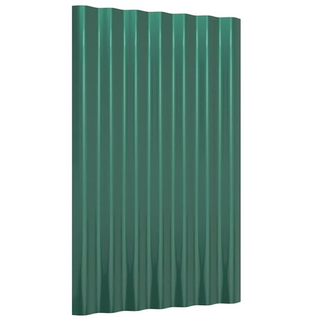 Dakpanelen 36 st 60x36 cm gegalvaniseerd staal groen 3