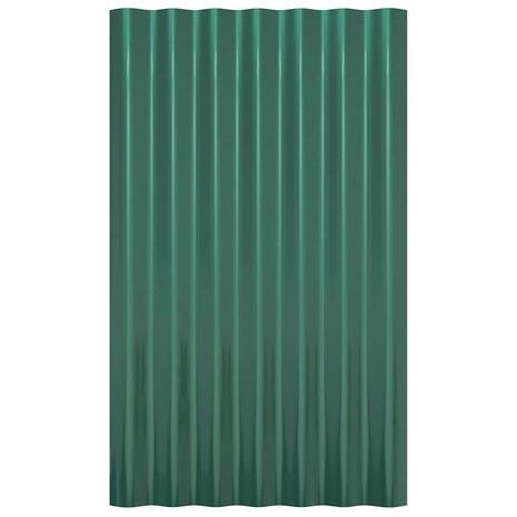 Dakpanelen 36 st 60x36 cm gegalvaniseerd staal groen 4
