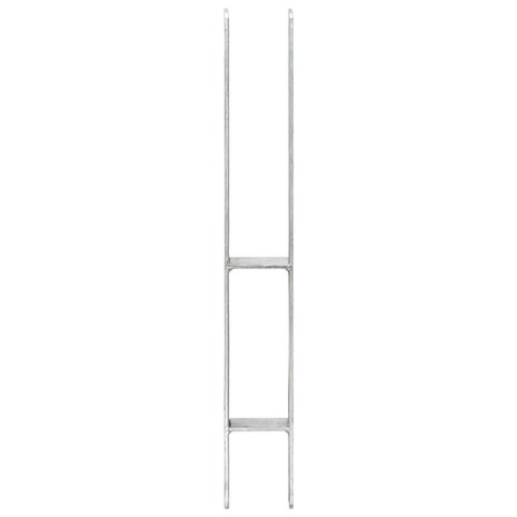 Grondankers 6 st 7x6x60 cm gegalvaniseerd staal zilverkleurig 3