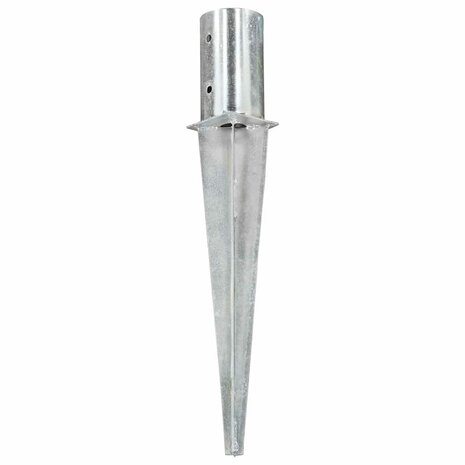 Grondpinnen 2 st 8x61 cm gegalvaniseerd staal zilverkleurig 2