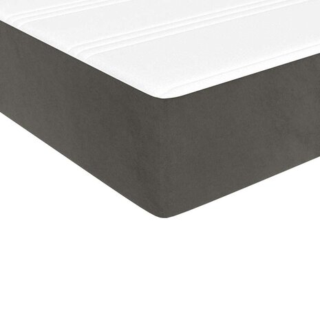 Pocketveringmatras medium 80x200x20 cm fluweel donkergrijs 5