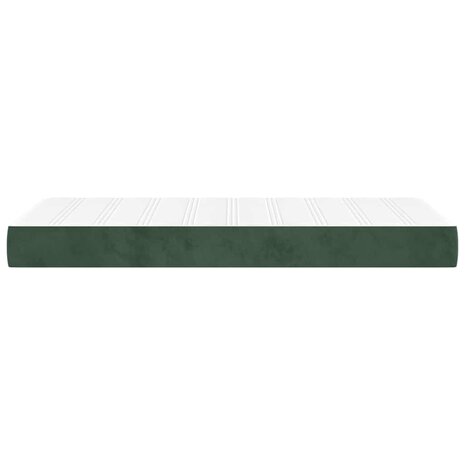 Pocketveringmatras medium 80x200x20 cm fluweel donkergroen 4