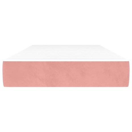 Pocketveringmatras medium 80x200x20 cm fluweel roze 3