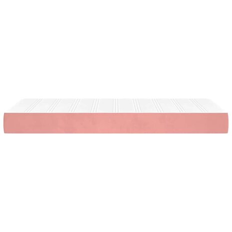 Pocketveringmatras medium 80x200x20 cm fluweel roze 4