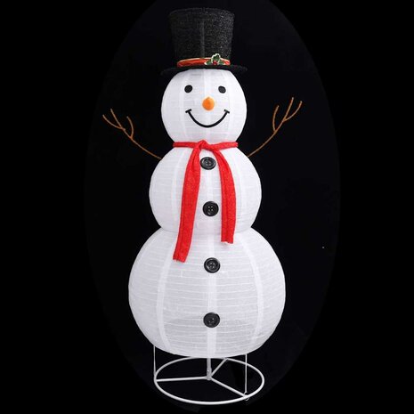 Decoratieve sneeuwpop LED 180 cm luxe stof 4