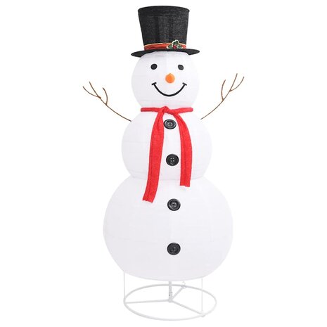 Decoratieve sneeuwpop LED 180 cm luxe stof 5