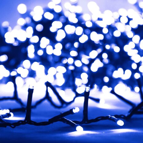 Lichtslinger compact met 400 LED's blauw 13 m PVC 4