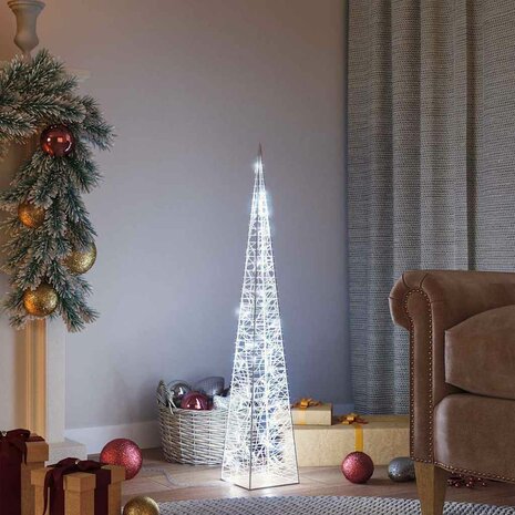 Lichtkegel decoratief LED 90 cm acryl koudwit 1