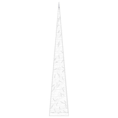 Lichtkegel decoratief LED 90 cm acryl koudwit 5