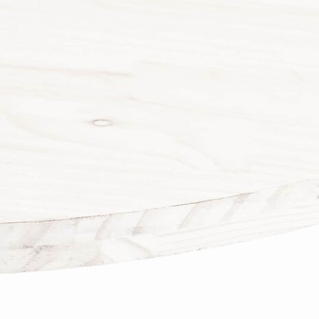 Tafelblad ovaal 70x35x2,5 cm massief grenenhout wit 6